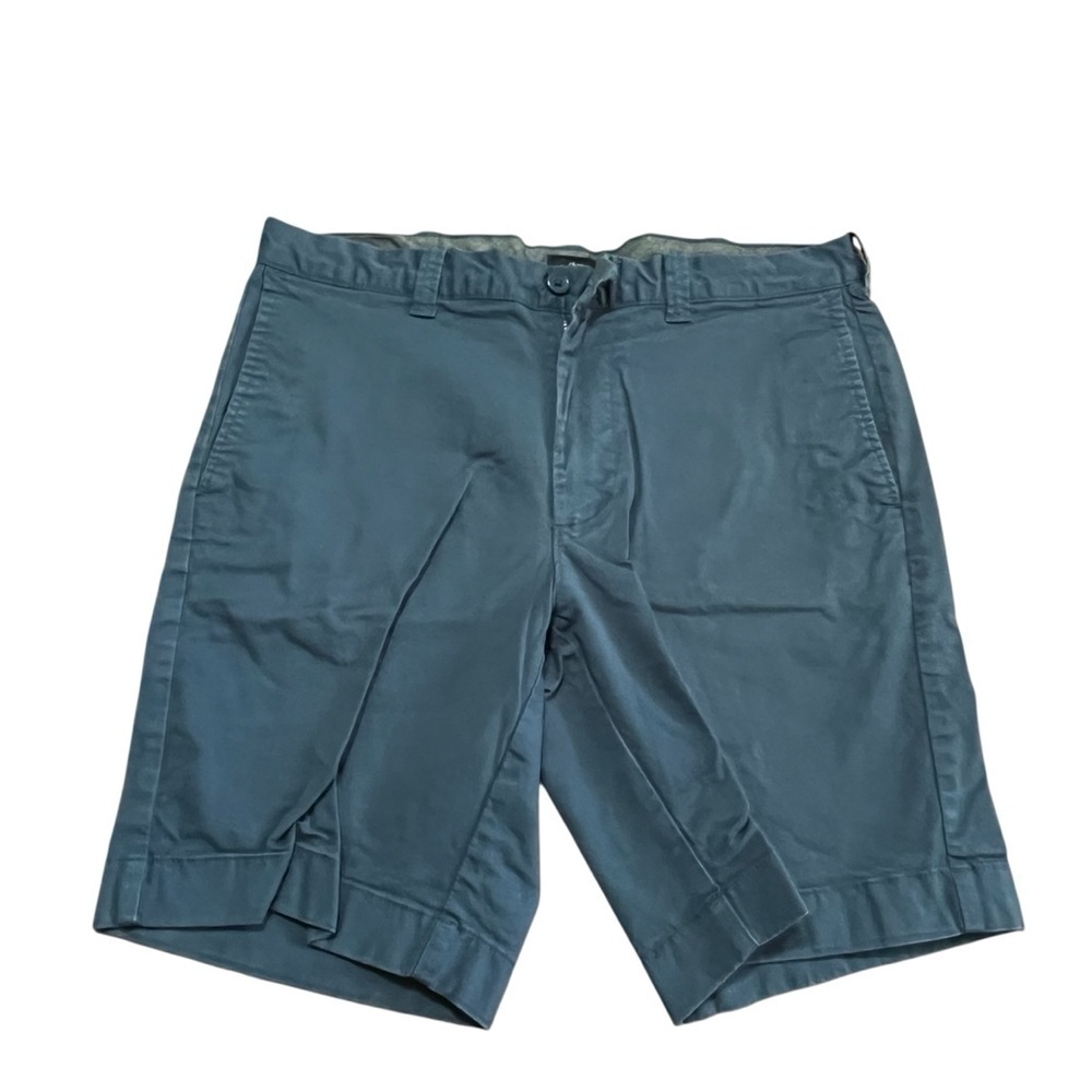 J. Crew The Chino Blue Flat Front Shorts Size 33 Relaxed Fit Casual Preppy Golf